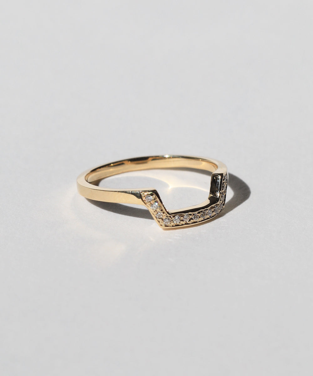 White Diamond 14k gold wedding band ring Brooklyn New York 