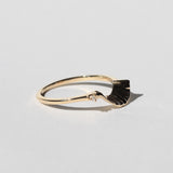 white diamond gold band ring 14k gold 