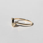 white diamond gold band ring 14k gold 