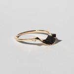 white diamond gold band ring 14k gold 