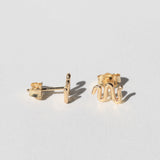 ripple stud 14k gold stud earring Brooklyn New York 