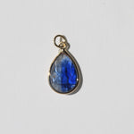 blue sapphire pear pendant Brooklyn New York 