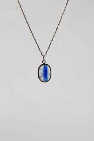 blue sapphire oval pendant Brooklyn New York 