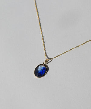 blue sapphire oval pendant Brooklyn New York 