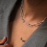 Lightweight Love Link Necklace Silver