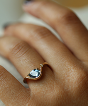 Montana Blue Sapphire Engagement Ring, Macha Studio, Greenpoint, Brooklyn NYC