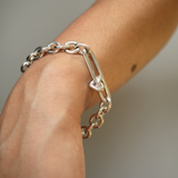 Oval Love Link Bracelet Silver