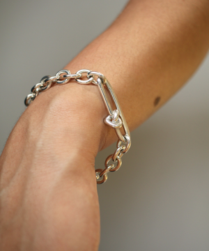 Oval Love Link Bracelet Silver