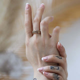 Sapphire Multi Color 14k yellow gold NYC fine jewelry brooklyn NY New York jeweler sustainable ethical greenpoint engagement