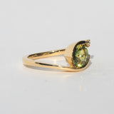 Saturn Ring Bi-Color Sapphire 18k