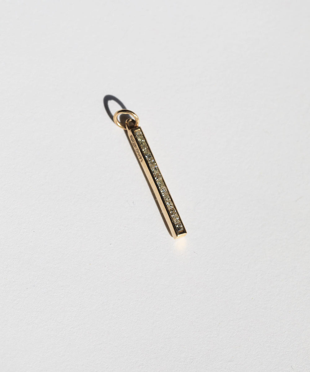 white diamond pendant 14k yellow gold Brooklyn New York 