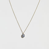 Blue Sapphire Oval Necklace