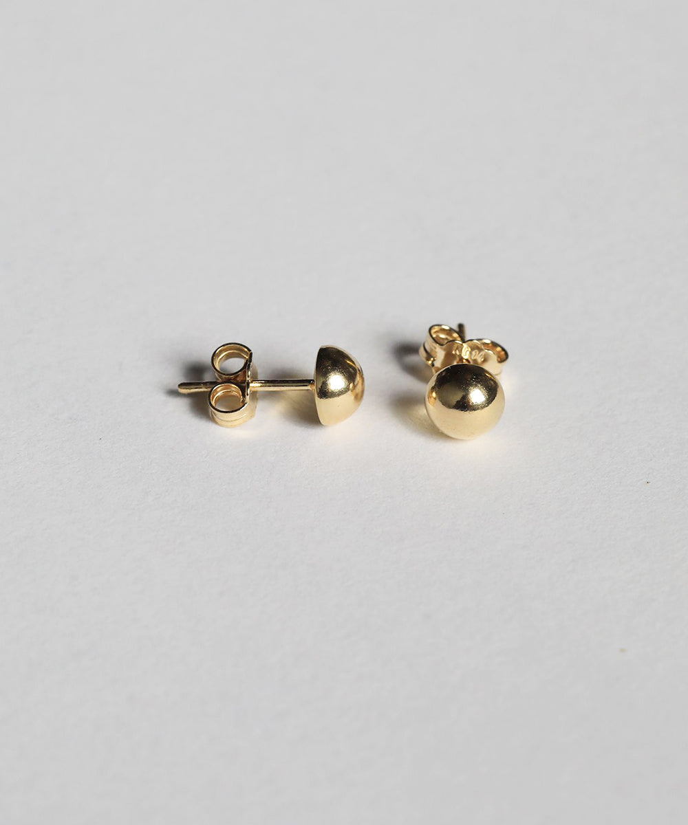 14k yellow gold button stud earrings 