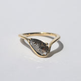 Crest Ring with Salt & Pepper Diamond