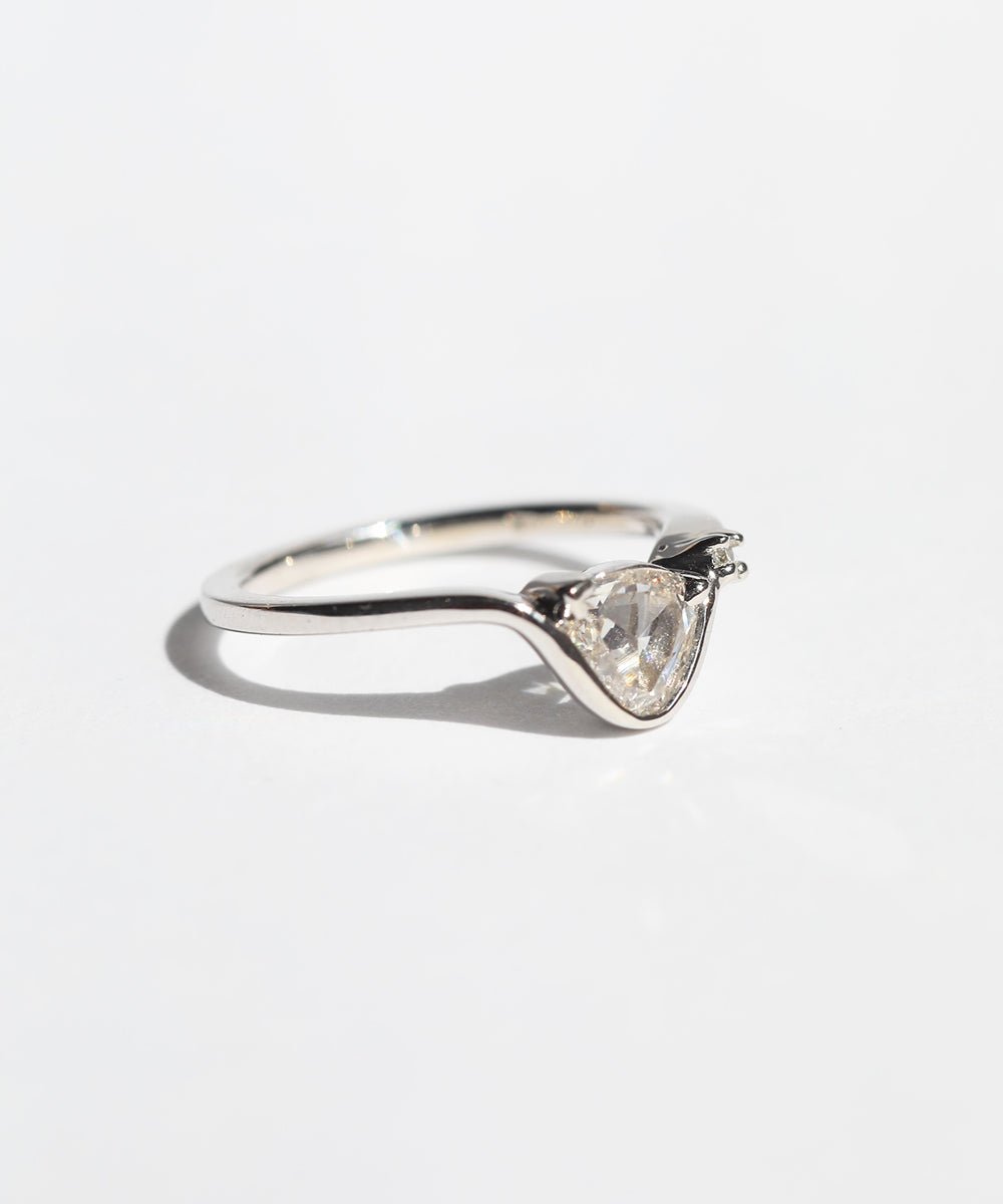 Cosmic Pear Diamond Ring White Gold