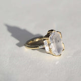 14k Gold Salt & Pepper Diamond Ring NYC Brooklyn necklace NYC fine jewelry brooklyn NY New York jeweler sustainable ethical greenpoint engagement