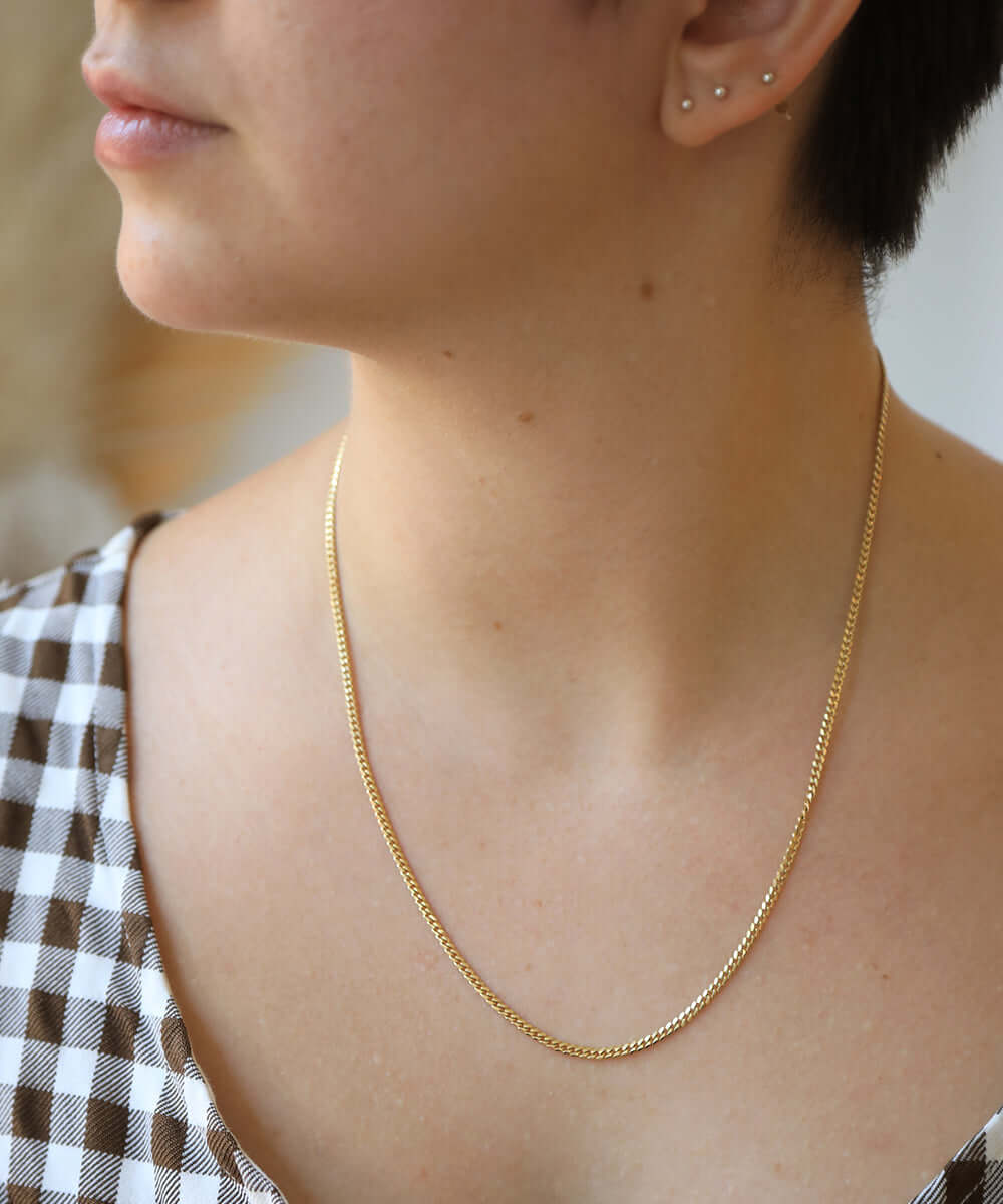 Curb yellow gold chain 14k Brooklyn New York Edit