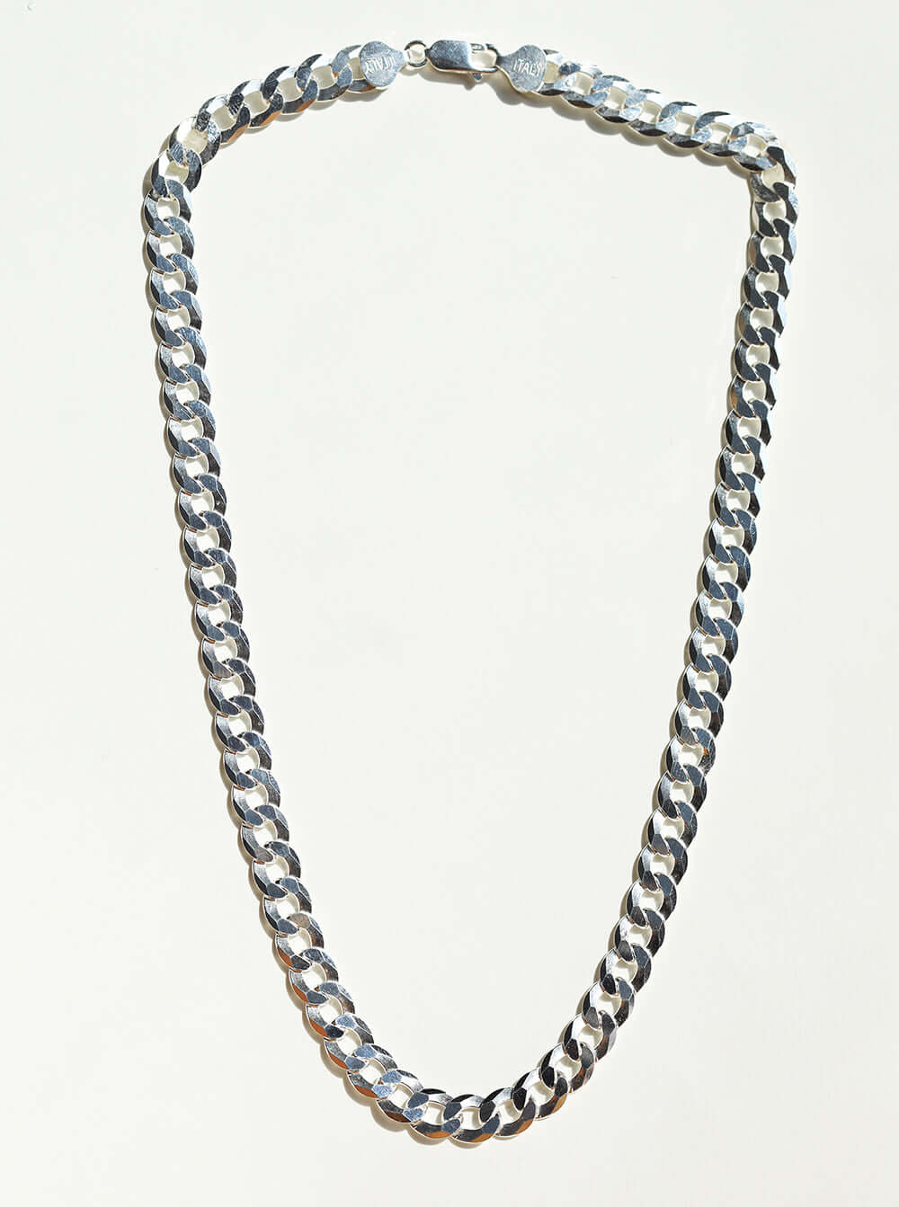 Nina B Unisex Sterling Silver Curb Chain, Silver at John Lewis & Partners