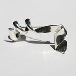 sculptural brooch or lapel pin for weddings, crafted in sterling silver by Macha Studio, Greenpoint, Brooklyn NYC