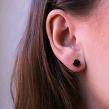 Cushion Cut Martini Garnet Earrings