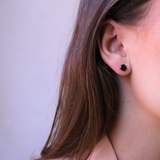 Cushion Cut Martini Garnet Earrings