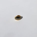 Drak blue sapphires beaded pendent 14k yellow gold 