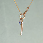 white diamond pendant 14k yellow gold Brooklyn New York 