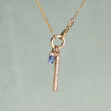 white diamond pendant 14k yellow gold Brooklyn New York 