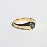 Drew Signet Ring with Bi-color Sapphire