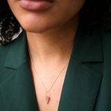 Elongated Pavé Heart Pendant