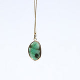Raw Emerald Freeform Pendant 3ct