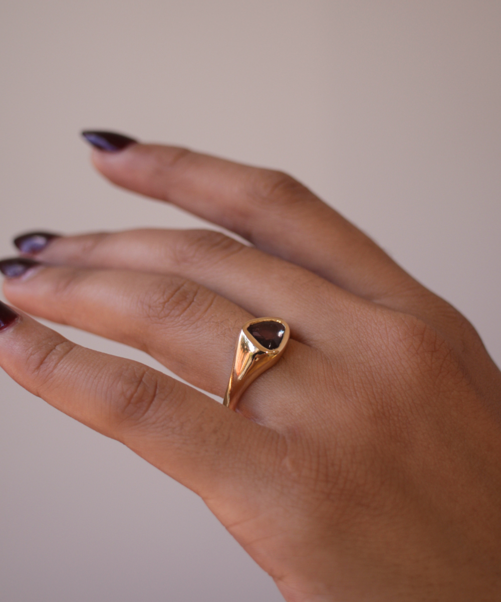 Fontana Signet Ring with Ruby