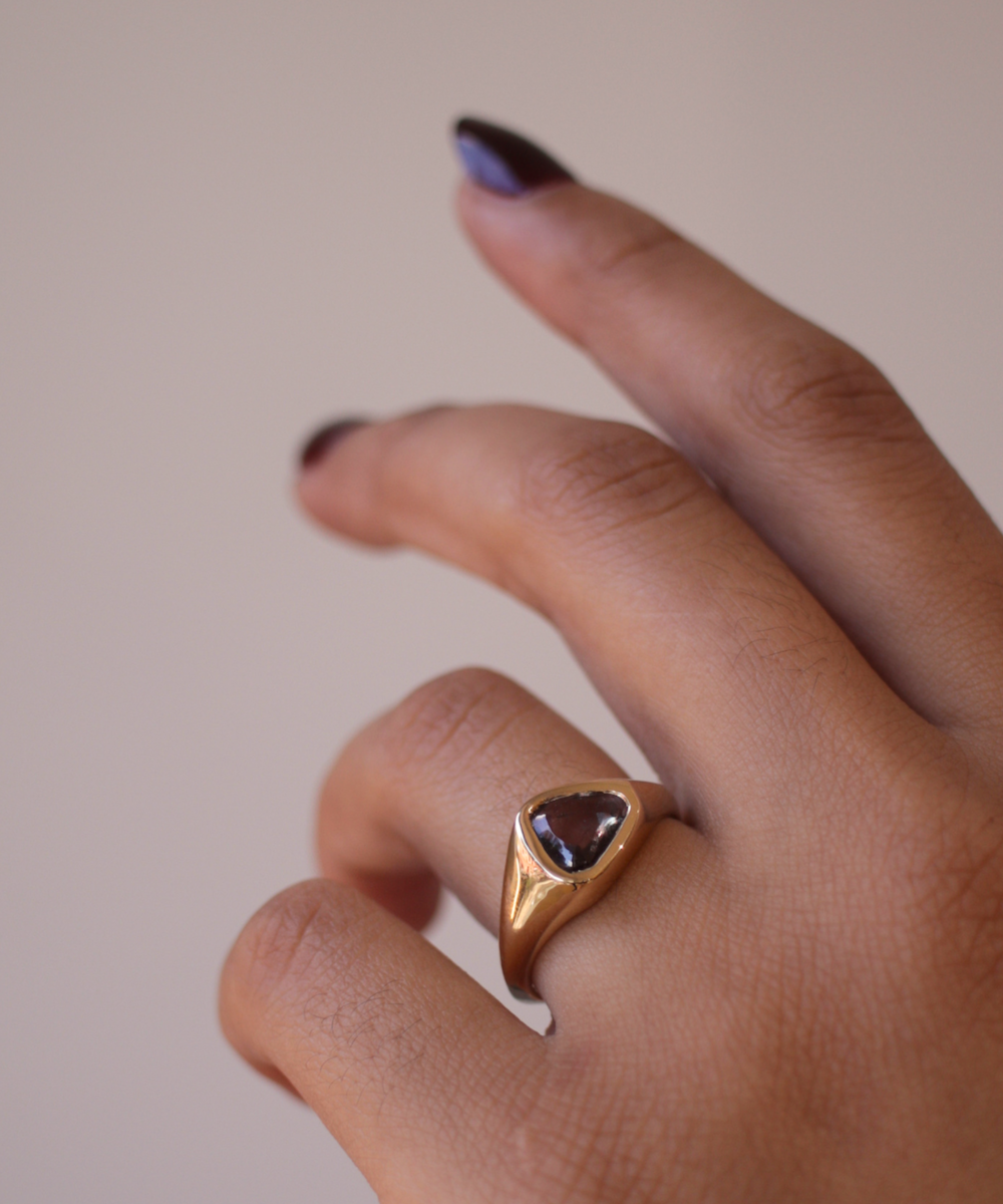 Fontana Signet Ring with Ruby