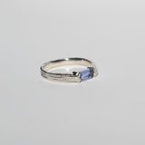 Platinum Foxtail Band with Violet Sapphire