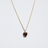 Red Garnet Heart Necklace