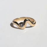 Grand Ripple Ring with Diamond