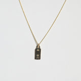 Hallmarked Tag Necklace in Gold