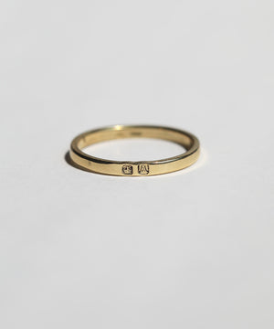 Hallmarked Band 14K Gold Narrow