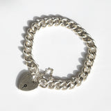 vintage 925 sterling silver 1960s bracelet heart clasp lock Brooklyn New York City Macha Studio