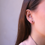 Hellen Orange Sapphire Stud Earrings