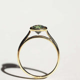 Bi-Color Sapphire Bezel Solitaire II