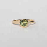 Bi-Color Sapphire Bezel Solitaire I