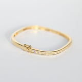 Square diamond studded bangle