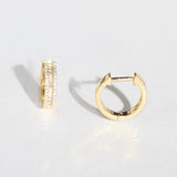 Laura Baguette Diamond Hoop Earrings