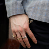 Unisex mens Molten Wedding Band Platinum Engagement Wedding Macha Studio, Brooklyn NYC