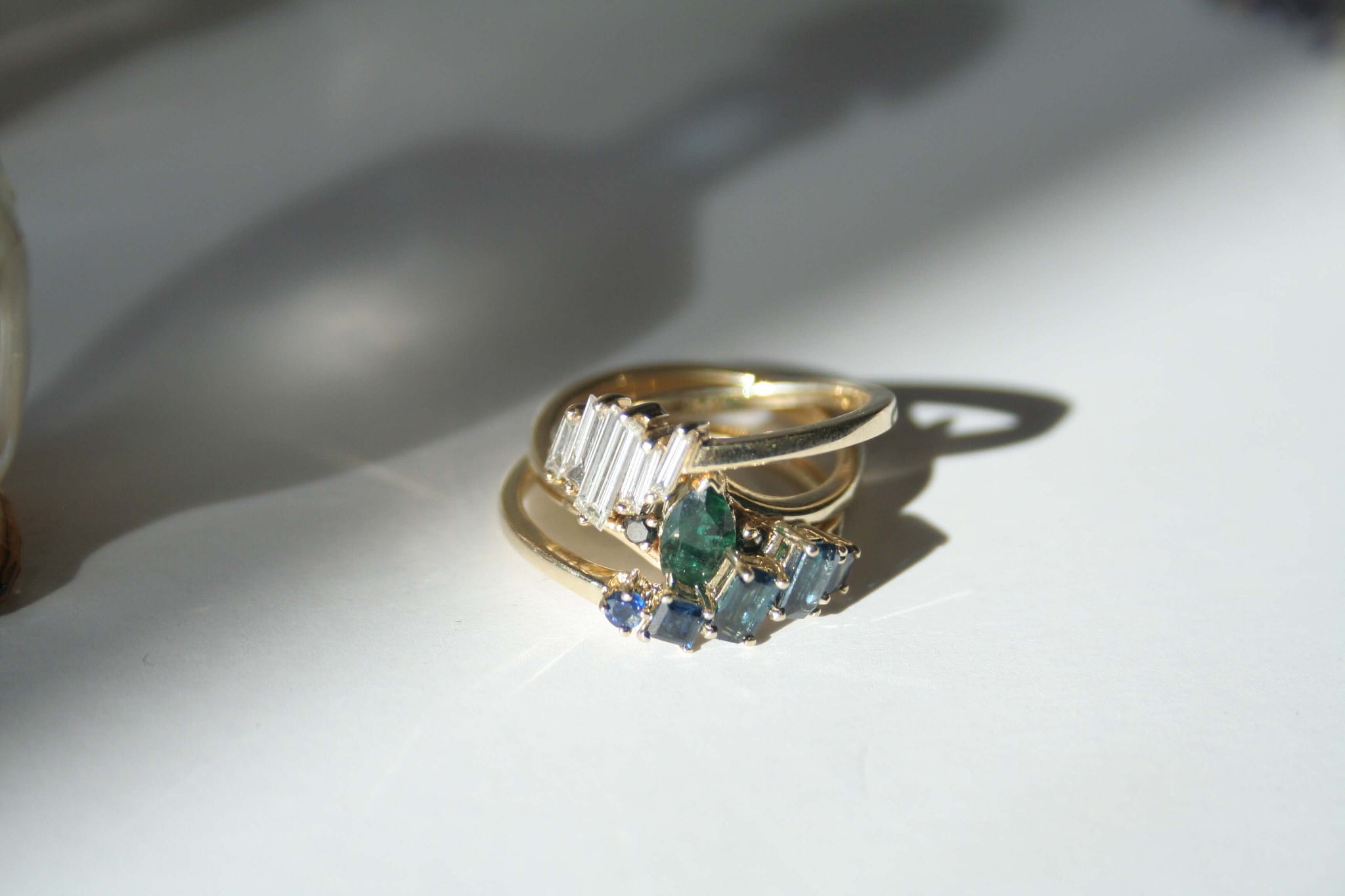 Custom jewelry MachaStudio, engagement ring, mens wedding band, Brooklyn, New York.