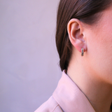 Kim Baguette Diamond Hoop Earrings