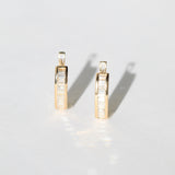 Kim Baguette Diamond Hoop Earrings