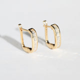 Kim Baguette Diamond Hoop Earrings