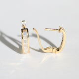 Kim Baguette Diamond Hoop Earrings